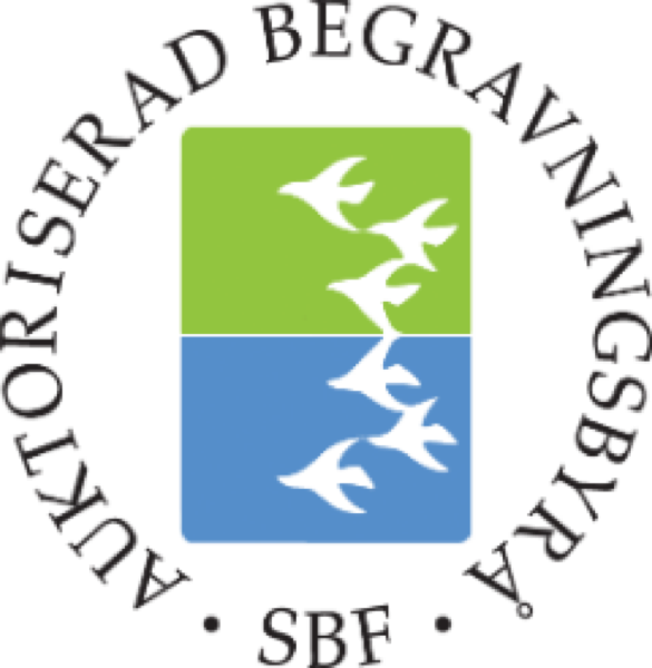 Auktoriserad begravningsbyrå, märket för Sveriges Begravningsbyråers Förbund